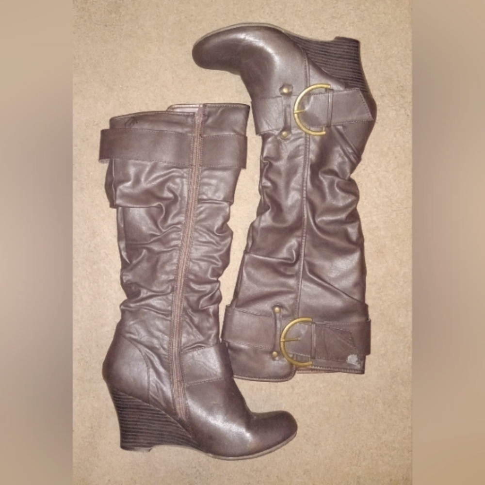 UNIONBAY Brown Size 8 1/2 MED knee high boots
